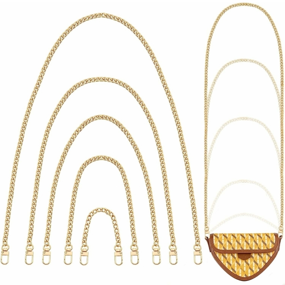 5PCS Crossbody Chain Strap, Gold Belt Chain, Chain Replacement Accessories